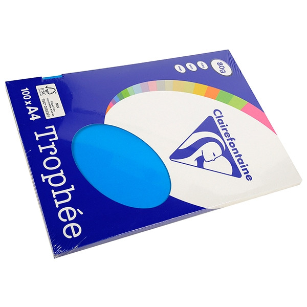 Clairefontaine 80g A4 papper | karibisk blå | 100 ark | Clairefontaine 4111C 250009 - 1
