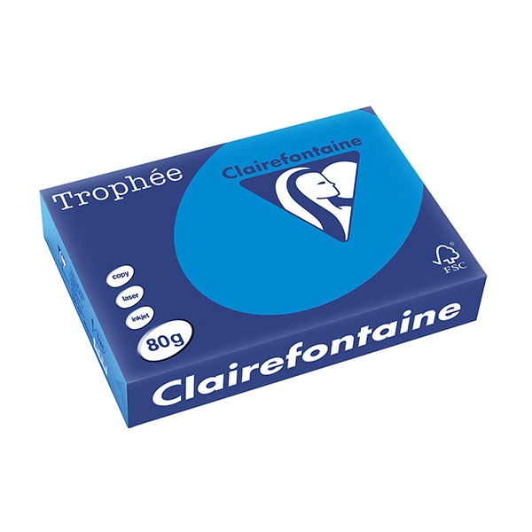 Clairefontaine 80g A4 papper | karibisk blå | 500 ark | Clairefontaine 1781C 250059 - 1