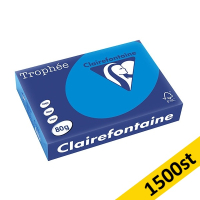 80g A4 papper | karibisk blå | Clairefontaine 1781PC | 1,500 ark [7.5kg] 340037