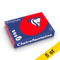 Clairefontaine 80g A4 papper | korallröd | Clairefontaine 8175PC | 2500 ark [13kg]  250414