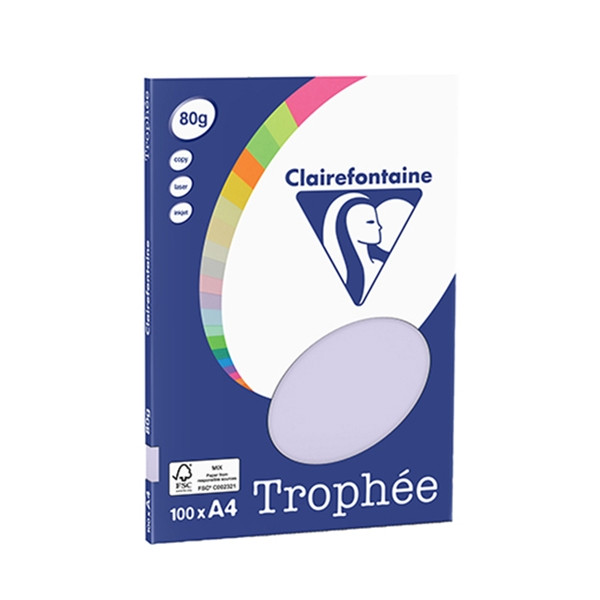 Clairefontaine 80g A4 papper | lila | 100 ark | Clairefontaine 4102C 250041 - 1