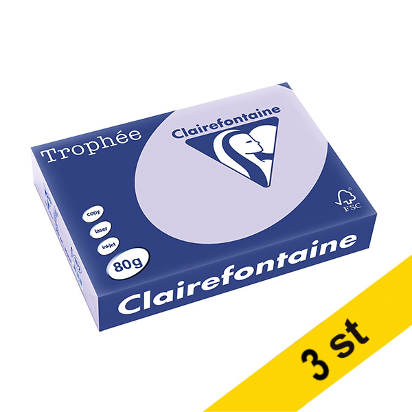 80g A4 papper | lila | Clairefontaine 1872PC | 1,500 ark [7.5kg] 340030 - 1