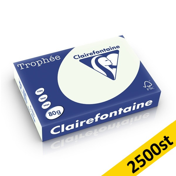 80g A4 papper | ljusgrön | Clairefontaine 1974PC | 2,500 ark [13kg] 250418 - 1