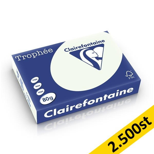 80g A4 papper | ljusgrön | Clairefontaine 1974PC | 2,500 ark [13kg] 250418 - 1