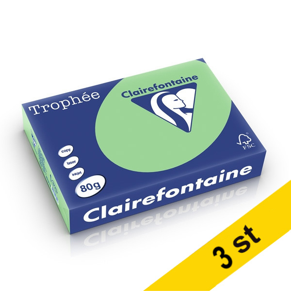 80g A4 papper | naturgrön | Clairefontaine 1775PC | 1,500 ark [7.5kg] 340028 - 1