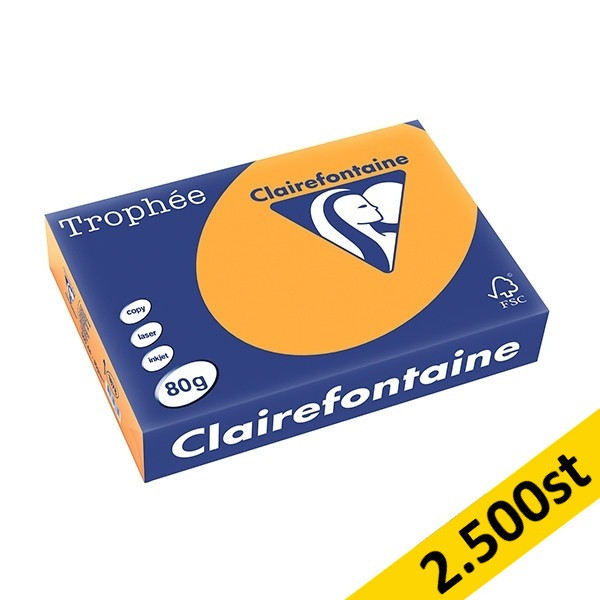 80g A4 papper | orange | Clairefontaine 1878PC | 2,500 ark [13kg] 250404 - 1