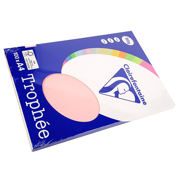 Clairefontaine 80g A4 papper | rosa | 100 ark | Clairefontaine 4103C 250001 - 1
