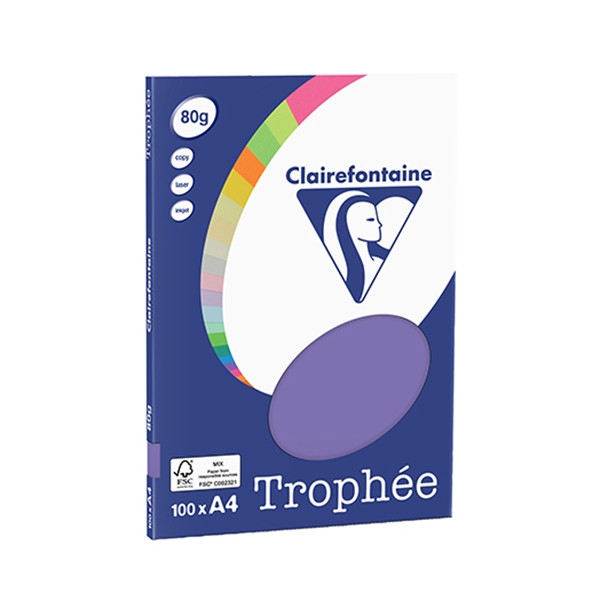 Clairefontaine 80g A4 papper | violett | 100 ark | Clairefontaine 4116C 250043 - 1