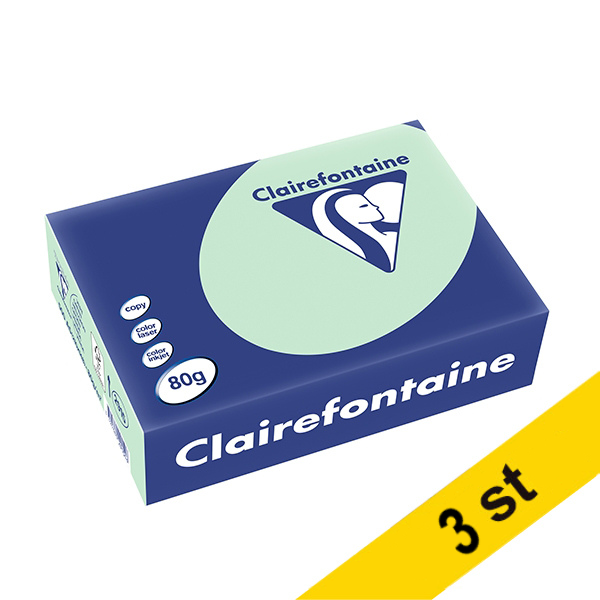 80g A5 ohålat papper | grön | Clairefontaine 2915C | 1,500 ark [7.5kg] 340034 - 1
