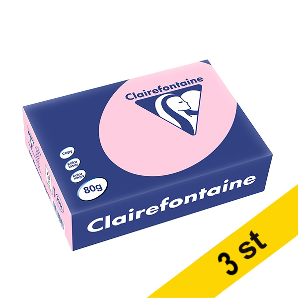 80g A5 ohålat papper | ljusrosa | Clairefontaine 2914C | 1,500 ark [4kg] 340032 - 1