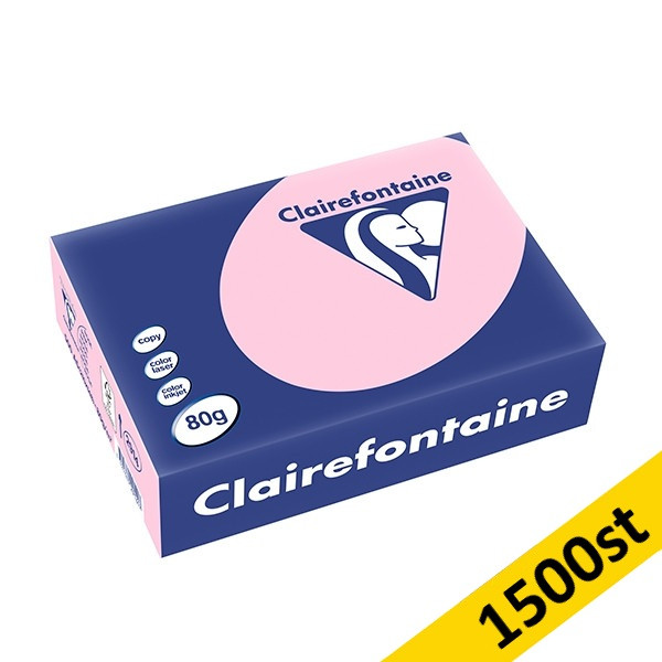 80g A5 ohålat papper | ljusrosa | Clairefontaine 2914C | 1,500 ark [4kg] 340032 - 1