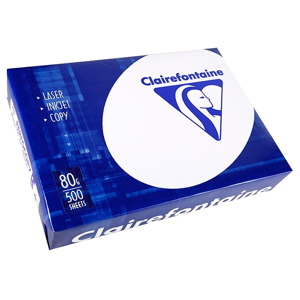 Clairefontaine Clairalfa 4-håls perforerat papperspaket | 500 ark | Clairefontaine 2989C 250299 - 1