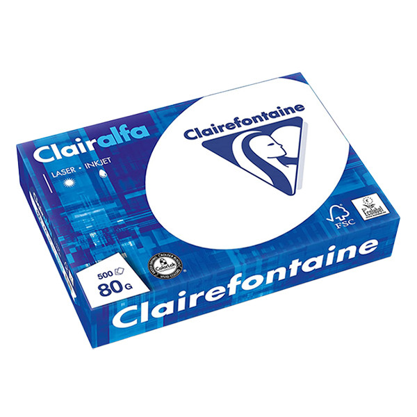 Clairefontaine Kopieringspapper A4 | 80g ohålat | Clairefontaine Smart Print papper | 1x500 ark 1979C 250397 - 1