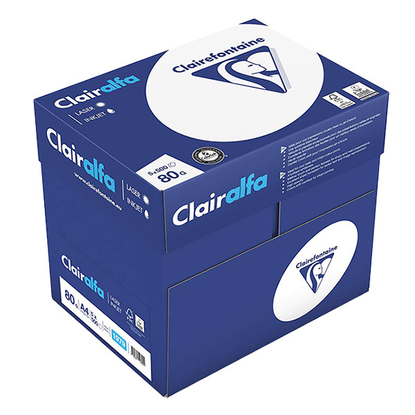 Clairefontaine Kopieringspapper A4 | 80g ohålat | Clairefontaine Smart Print papper  | 5x500 ark DOOSPAPIER 250398 - 1