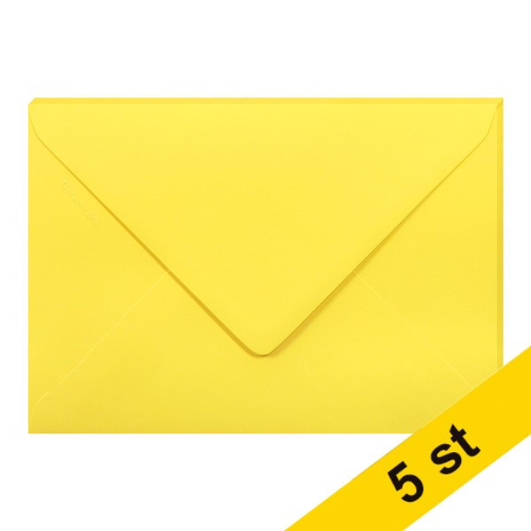 Clairefontaine Kuvert 120g C5 | intensiv gul | Clairefontaine 26562C | 5st 26562C 250343 - 1