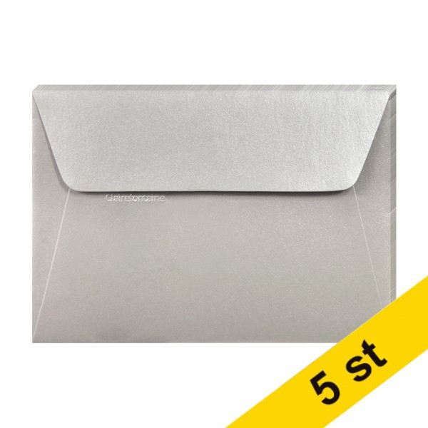 Clairefontaine Kuvert 120g C6 | silver | Clairefontaine 26076C | 5st 26076C 250337 - 1