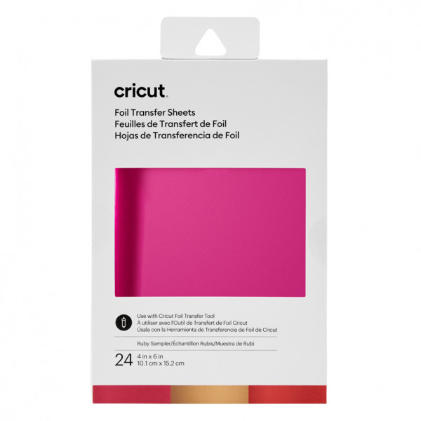 Cricut Transferfolie 15cm x 10cm | Cricut | rubin | 24st 904298 257005 - 1