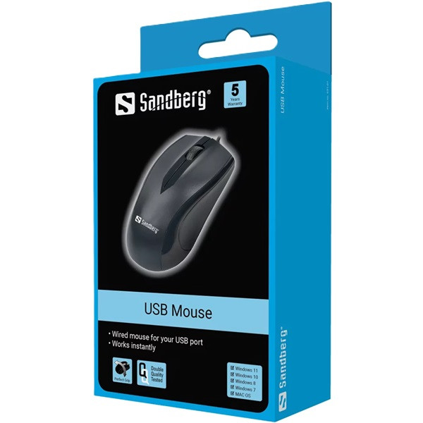 Datormus USB-ansluten | Sandberg Standard USB Mouse 631-01 238886 - 2
