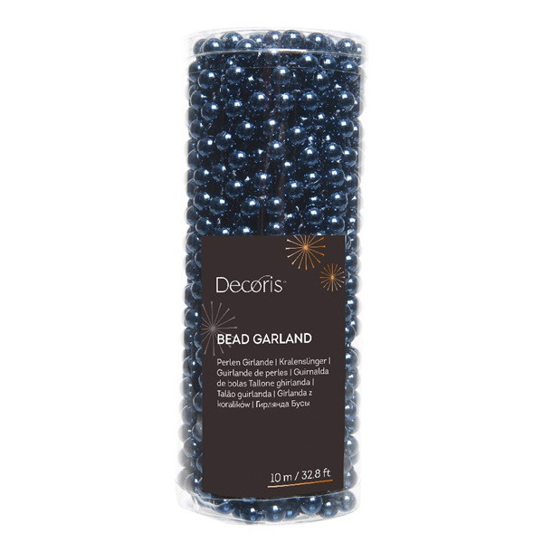 Pärlgirlang | 10m | blå [Decoris] K151000453 - 2