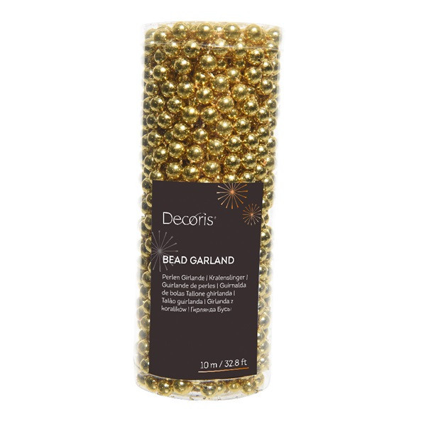 Pärlgirlang | 10m | guld [Decoris] K151000409 - 2
