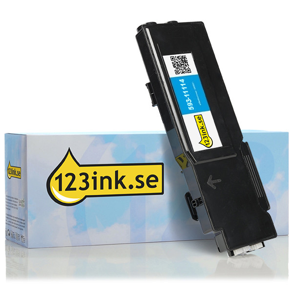 Dell 593-11114 (2PRFP) cyan toner (varumärket 123ink) 593-11114C 085943 - 1