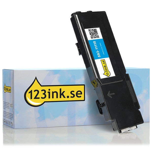 Dell 593-11118 (84JJX) cyan toner hög kapacitet (varumärket 123ink) 593-11118C 085951 - 1