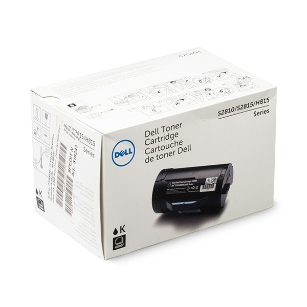 Dell 593-BBMH (D9GY0) svart toner hög kapacitet (original) 593-BBMH 086140 - 1