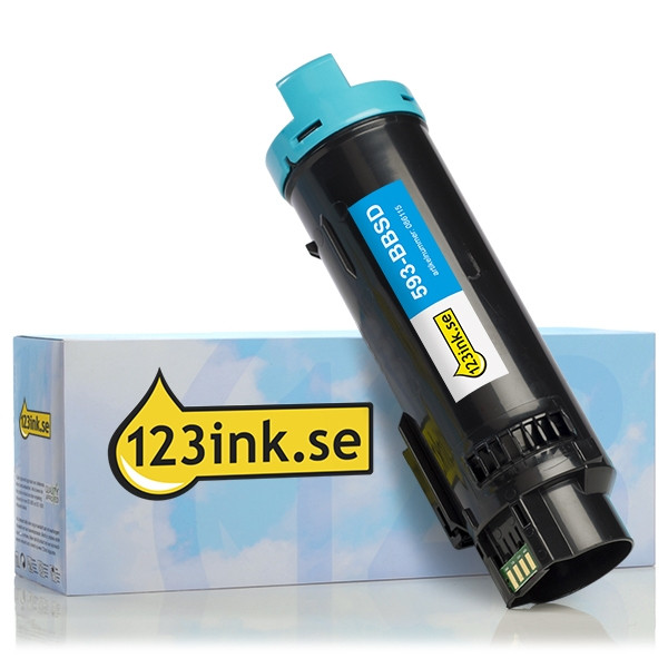 Dell 593-BBSD (4R6JN) cyan toner hög kapacitet (varumärket 123ink) 593-BBSDC 086115 - 1