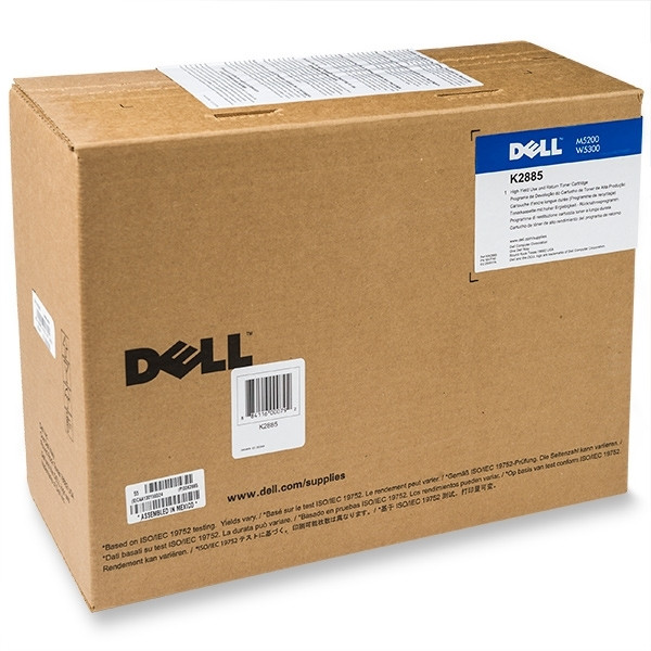 Dell 595-10002/595-10004 (K2885) svart toner hög kapacitet (original) 595-10002 085722 - 1