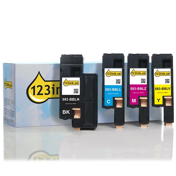 Dell E525w 593-BBLN/BBLL/BBLZ/BBLV toner 4-pack (varumärket 123ink)  130178 - 1