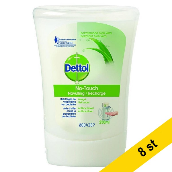 Handtvål refill 250ml | Dettol No-Touch Aloe Vera | 8st SDE01030 - 1