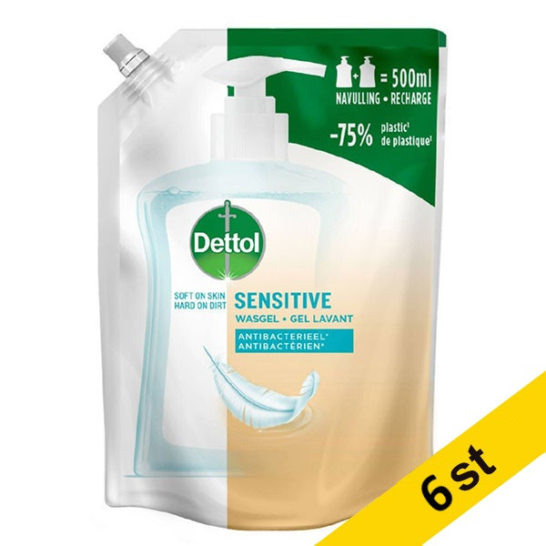 Handtvål refill 500ml | Dettol Sensitive | 6st SDE01102 - 1