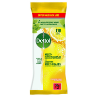 Rengöringsservetter 110st | Dettol Power & Fresh Lemon SDE01067