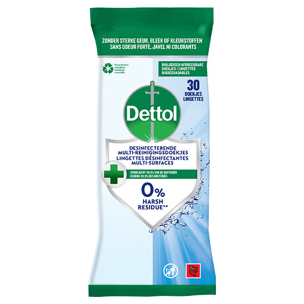 Rengöringsservetter 30/fp | Dettol Cleanser SDE01131 - 1