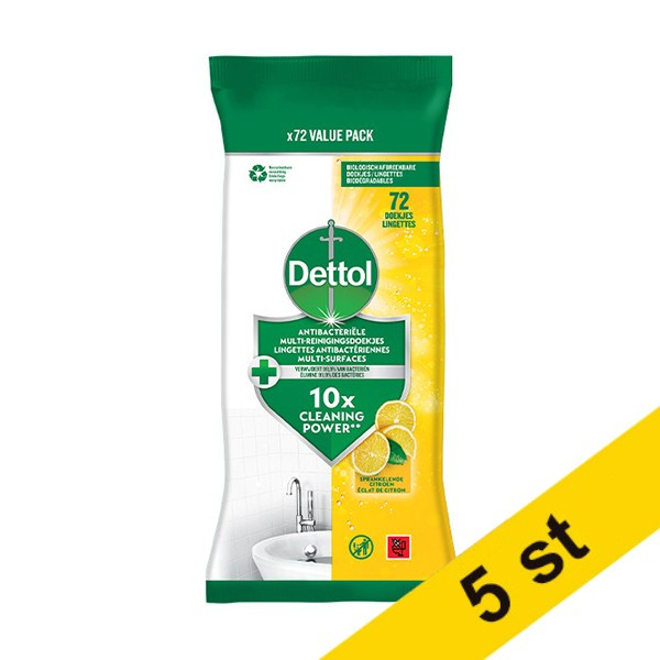 Rengöringsservetter 50/fp | Dettol Citrus | 5st SDE01138 - 1