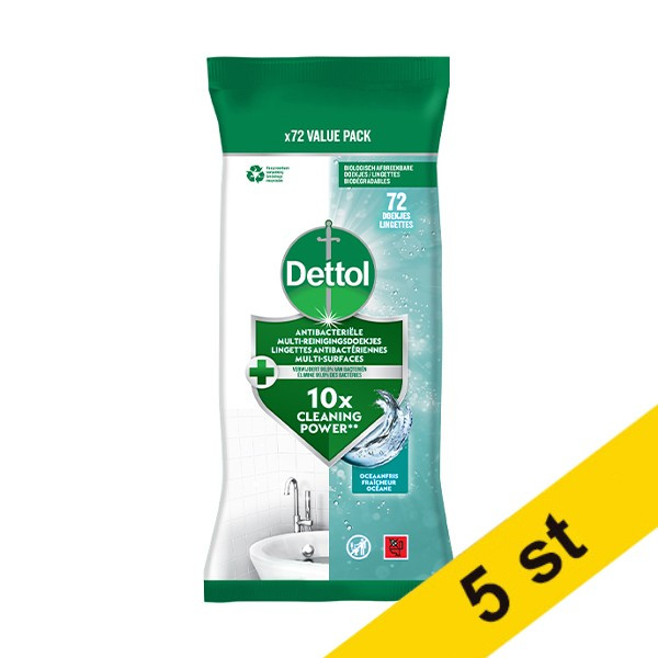 Rengöringsservetter 72/fp | Dettol Ocean | 5st SDE01140 - 1