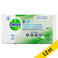Våtservetter 12st | Dettol 2-i-1 | 12st SDE00082