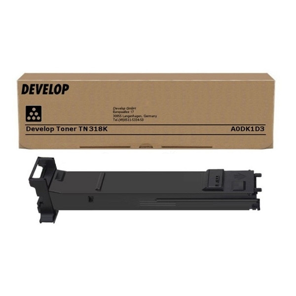 Develop TN318K (A0DK1D3) svart toner (original) A0DK1D3 049126 - 1