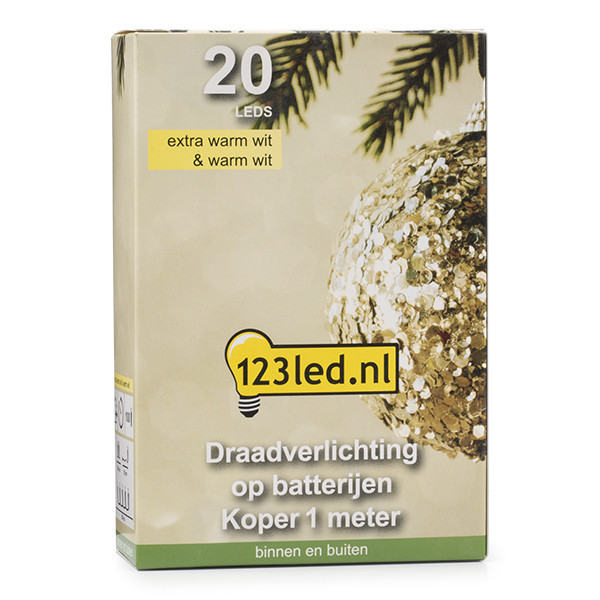 Dew drop ljusslinga | 1m | batteridriven | koppar [123ink] LDR07276 - 5