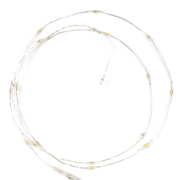 Dew drop ljusslinga | 1m | batteridriven | silver [123ink] LDR07279 - 4