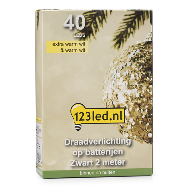 Dew drop ljusslinga | 2m | batteridriven | svart [123ink] LDR07283 - 5