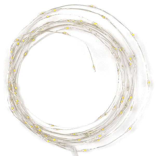Dew drop ljusslinga | 5m | batteridriven | silver [123ink] LDR07281 - 4