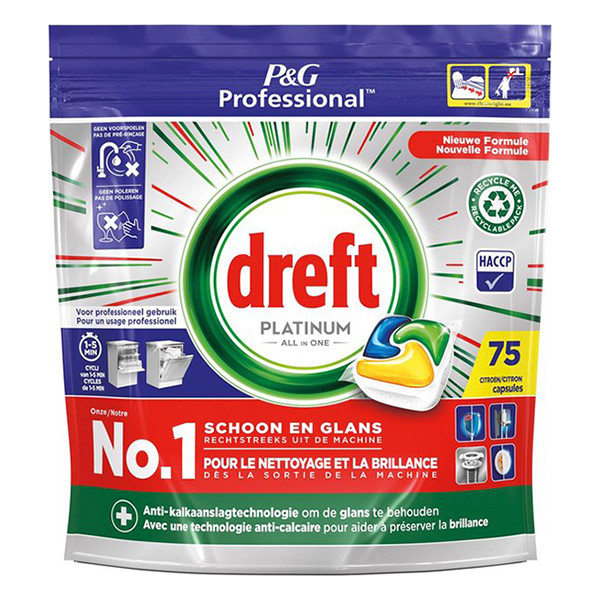 Diskmaskinstabletter | Dreft Professional All-in-1 Platinum Citron | 75st  SDR06143 - 1