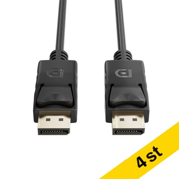 DisplayPort-kabel 1.2 2m | svart | 123ink 4st 302475 - 1