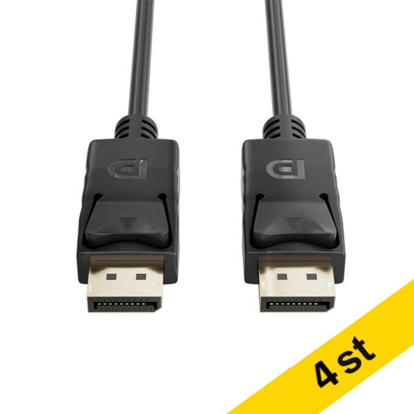 DisplayPort-kabel 1.2 3m | svart | 123ink 4st 302476 - 1