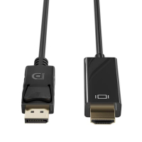 DisplayPort till HDMI-kabel | 2m | svart | 123ink 11.99.5786C 51957C CCGP37104BK20C K5561HQSW.2C 302274