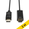 DisplayPort till HDMI-kabel 2m | 123ink | svart 3st