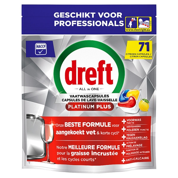 Diskmaskinstabletter 71st | Dreft Professional All-in-1 Platinum Plus Citron SDR08735 - 1