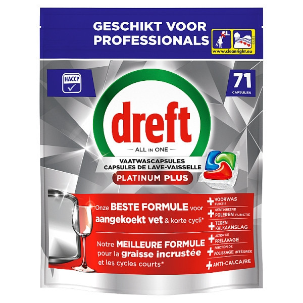 Diskmaskinstabletter 71st | Dreft Professional All-in-1 Platinum Plus SDR08733 - 1