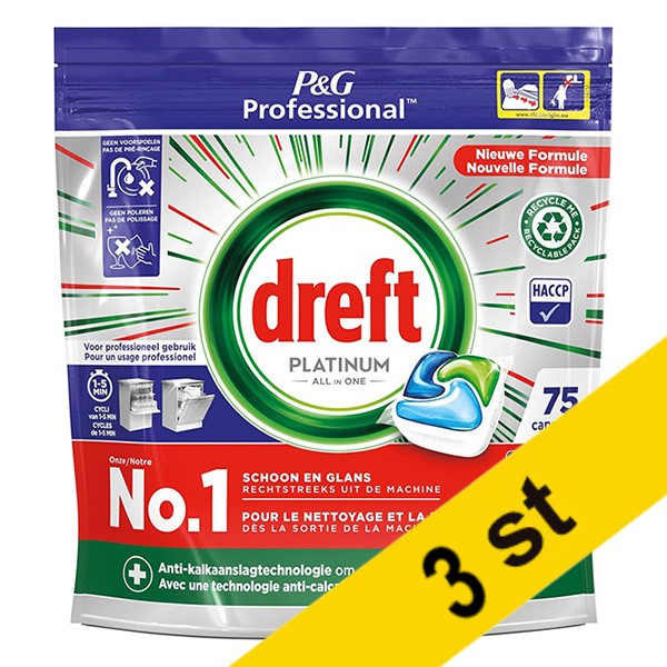 Dreft Diskmaskinstabletter 75st | Dreft Professional All-in-1 Platinum 3st  SDR06142 - 1